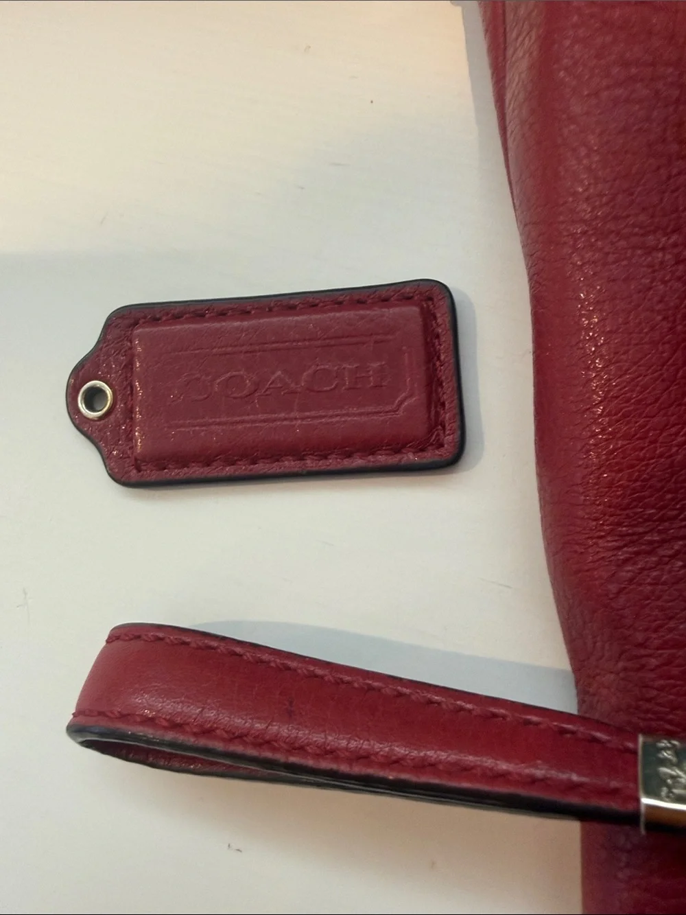 Coach Red Leather Shoulder Bag